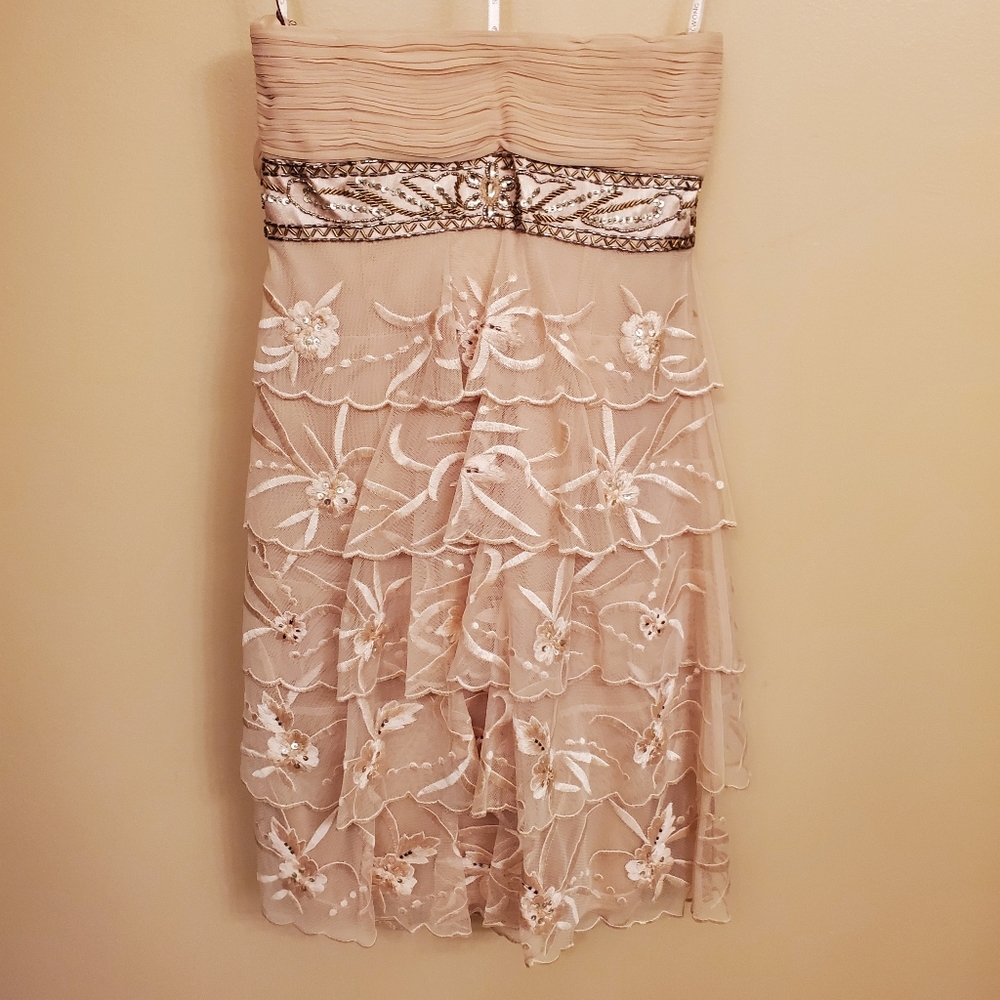 SUE WONG gold party dress SIZE 2